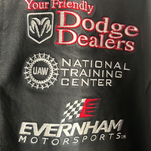 Jeff Hamilton -Bill Elliott NASCAR Winston Cup Series Dodge Leather Jacket - Picture 4 of 11